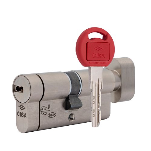 Циліндр CISA Astral Tekno PRO 60T (30*30T) нікель матовий 5 ключів - Фото №1