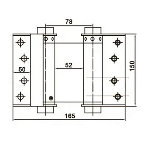 Петля барная MERT 36 150x165 мм (пара) никель - Фото №3