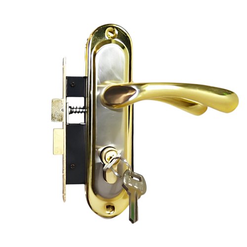 Комплект замка HI-Luke LP04-H39 (BS40*50мм) PZ SN/GP cатин/золото - Фото №1