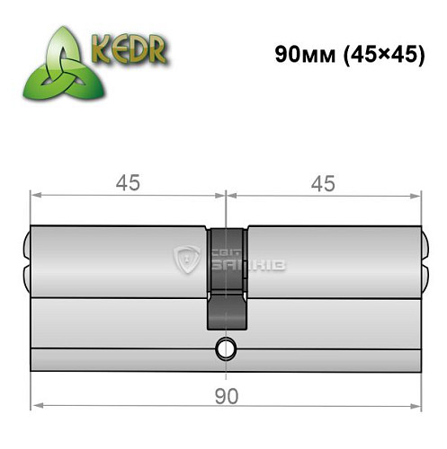 Циліндр KEDR Zink 90 (45*45) ZN хром - Фото №8