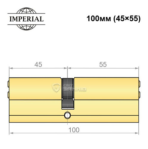 Циліндр IMPERIAL латунь 100 (45*55) полірована латунь - Фото №4