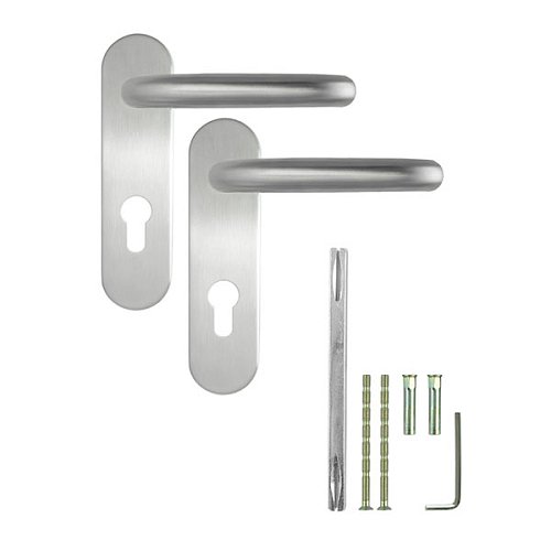 Ручки противопожарные на планке SANTOS B002SS 72 мм нержавеющая сталь. - Фото №5