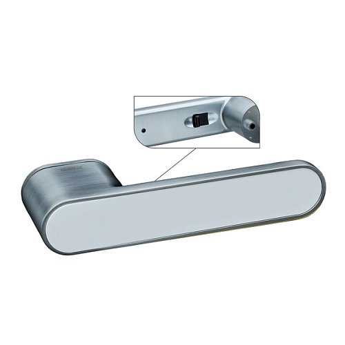 Ручка-защелка GAVROCHE GRclick (BS60мм) магнитная сатиновое серебро/белый - Фото №3