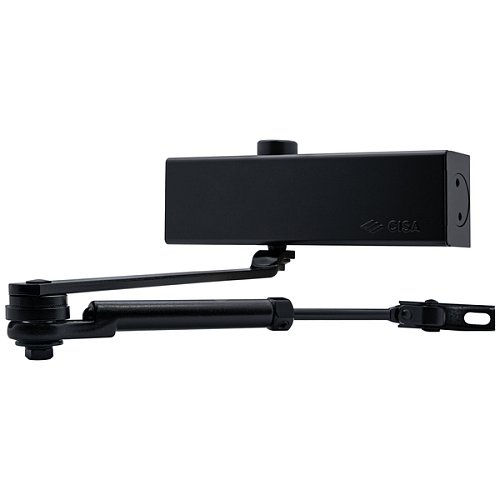 Доводчик CISA C1511.03.0.90 Professional Plus2 STD HO с фиксацией до 80 кг черный - Фото №1