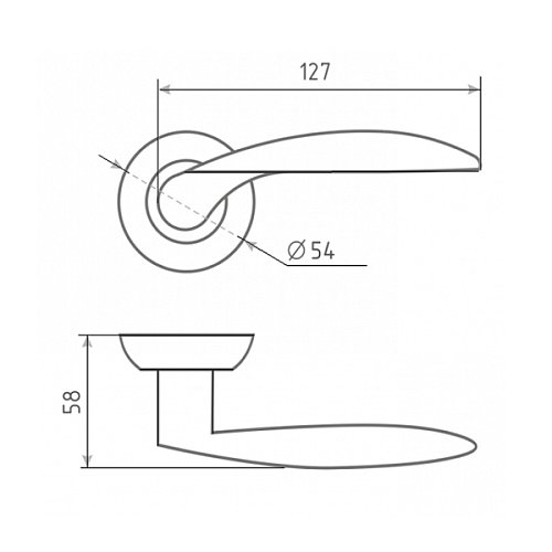Ручки на розеті APECS Megapolis London H-0820-A- CR хром - Фото №2