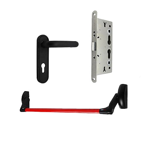 Комплект врізної антипаніки CISA Fast Push 59607.10 900 мм червона із замком та ручкою - Фото №1