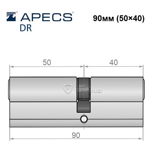 Циліндр AVERS DM 90 (40*50) хром полірований - Фото №4