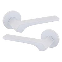 Ручки на розеті GAVROCHE Radium AL White білий