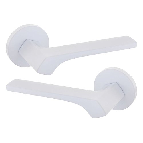 Ручки на розеті GAVROCHE Radium AL White білий - Фото №1