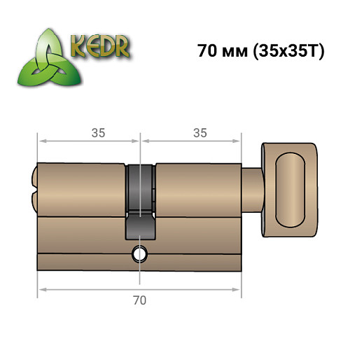 Циліндр KEDR Zink 70T (35*35T) ZCAB антична бронза - Фото №7