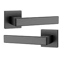 Ручки на розеті APRILE AT Sulla Q 7S тонка розета чорний