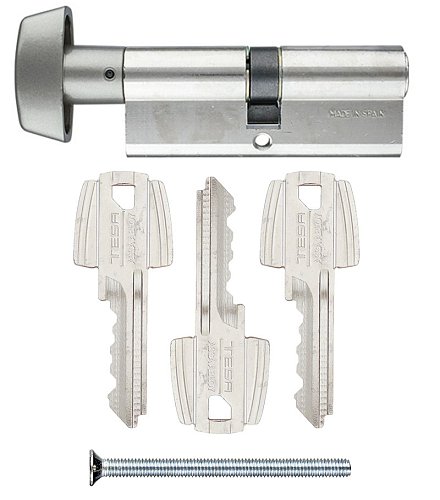 Циліндр TESA TE5 70T (30*40T) нікель сатин 3 ключа - Фото №4