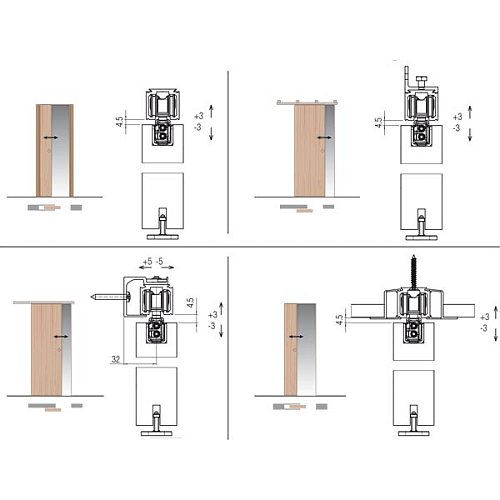 Раздвижная система KOBLENZ 0600 длина 2 м на 1 полотно до 80 кг с двусторонним доводчиком - Фото №4