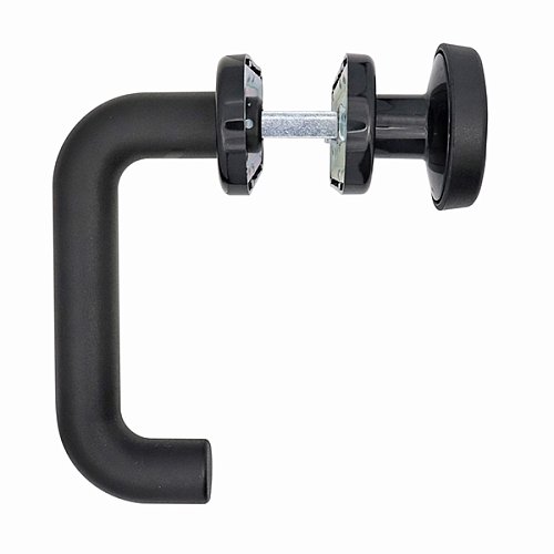 Ручки протипожежні на планці CISA 07070.24 фіксована-натискна 72 мм чорний - Фото №4