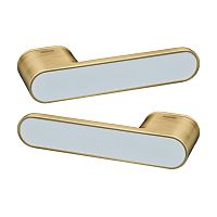 Ручки на розетте GAVROCHE GRclick сатиновое золото/белый