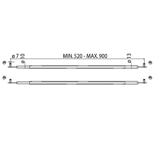Тяги CISA 06425.06 телескопические для девиаторов - Фото №3