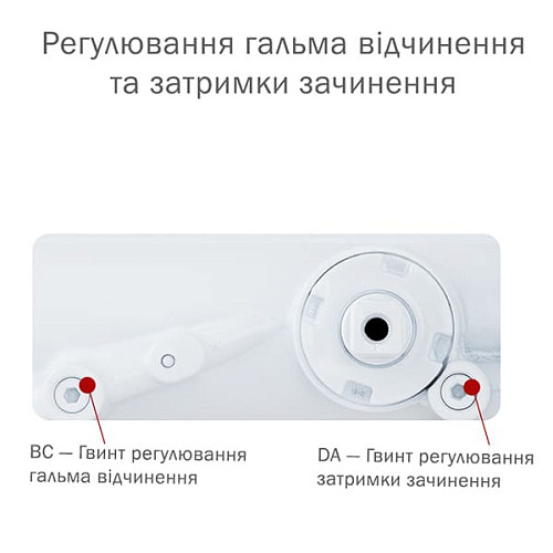 Дотягувач RYOBI DS-4550 BC/DA STD HO з фіксацією до 200кг Білий - Фото №8