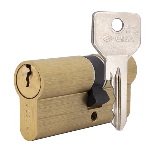 Циліндр CISA C2000 120 (60*60) латунь матова - Фото №1