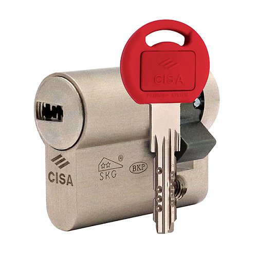 Циліндр половинка CISA Astral Tekno PRO 40 (30*10) нікель матовий 5 ключів - Фото №1