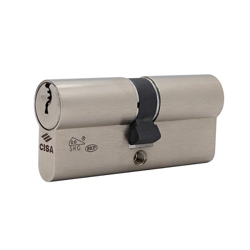 Цилиндр CISA C3000 70 (35*35) никель матовый 3 ключа - Фото №2