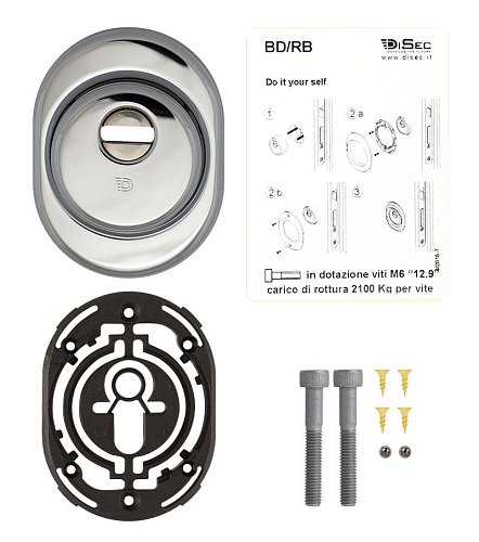 Протектор DISEC SFERIK BLINDO RB42 DIN OVAL 35мм хром полірований - Фото №4