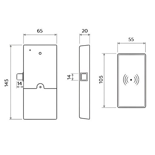Замок меблевий PES Office 3 електронний - Фото №5