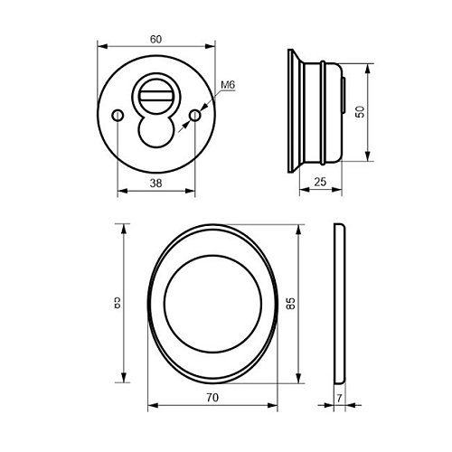Протектор AZZI FAUSTO F23 ANT з юбкою 25 мм 85х70 хром - Фото №5