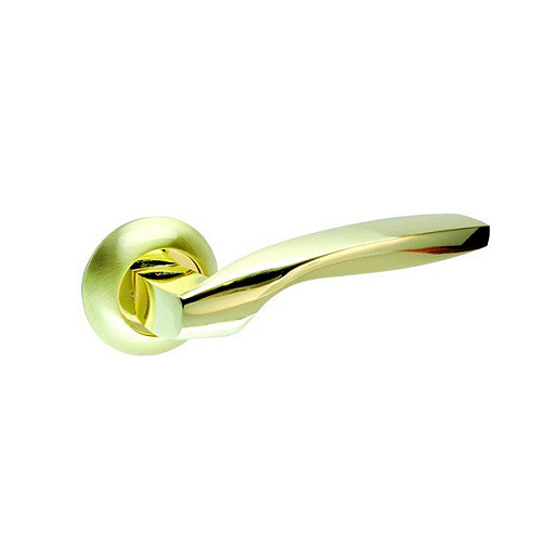 Ручки на розеті KEDR R10.045-AL SB/PB матове золото/золото - Фото №2