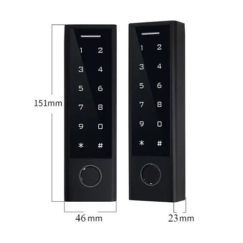 Клавіатура зчитувач PES KeyPad slim для розумних замків біометричний чорний - Фото №5