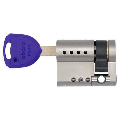 Циліндр половинка ABARO P600 (модульний) 61 (51*10) Ni нікель сатин 5 ключів - Фото №8