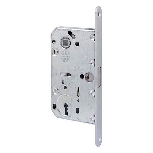 Механізм замка AGB B061015034 Mediana Polaris Patent (BS50*90мм) з ключем матовий хром - Фото №1