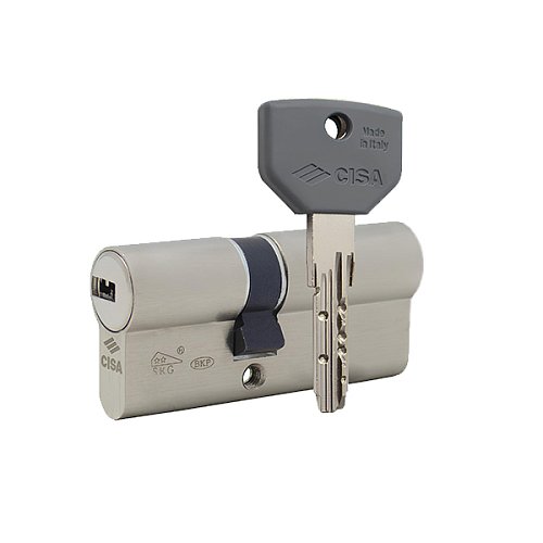 Цилиндр CISA ASIX P8 70 (35*35) никель матовый 3 ключа - Фото №1
