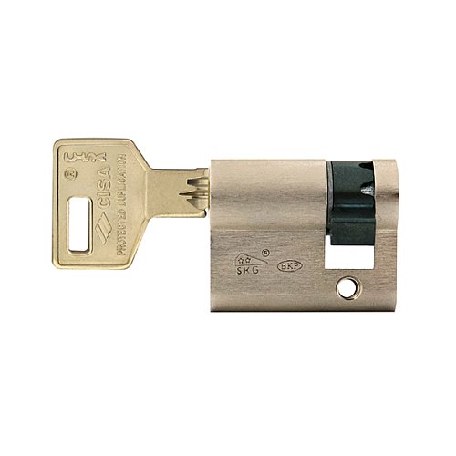 Циліндр половинка CISA C3000 40 (30*10) нікель матовий 5 ключів - Фото №5