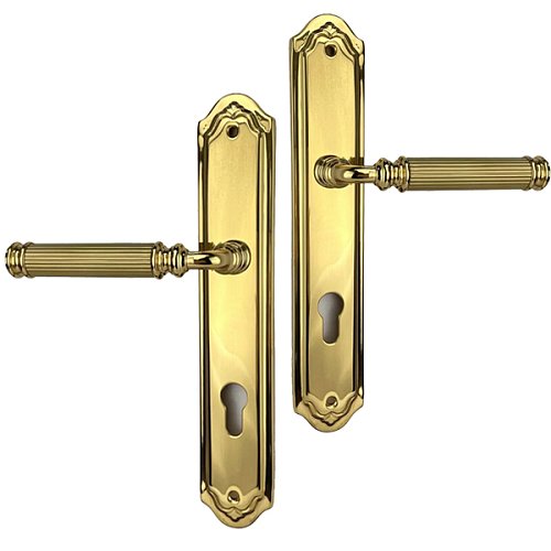 Ручки на планке FADEX Rania 246/P04 PZ L03 85 мм латунь полированная/латунь матовая - Фото №1