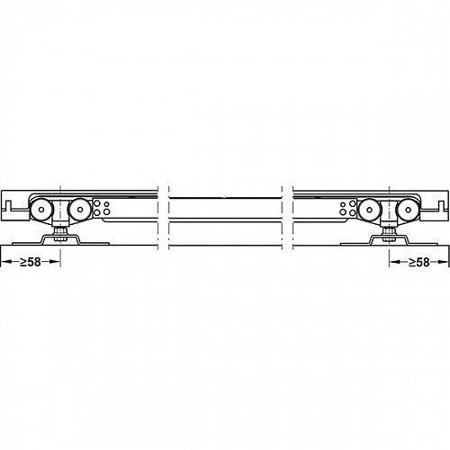 Розсувна система SLIDO Classic 50-P 2 м на 1 полотно вагою до 50 кг з двостороннім дотягувачем - Фото №4