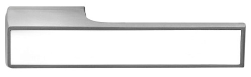 Ручки на розетте MVM Z-1440 (T1-E1) MOC/WHITE матовый старый хром с белой вставкой - Фото №3