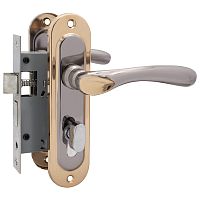 Комплект замка HI-Luke LP04-H39 (BS40*50мм) PZ BN/GP чорний нікель/золото			