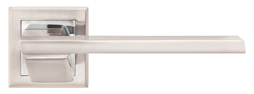 Ручки на розеті MVM Z-1324 (T7-E8) SN/CP матовий нікель/полірований хром - Фото №3