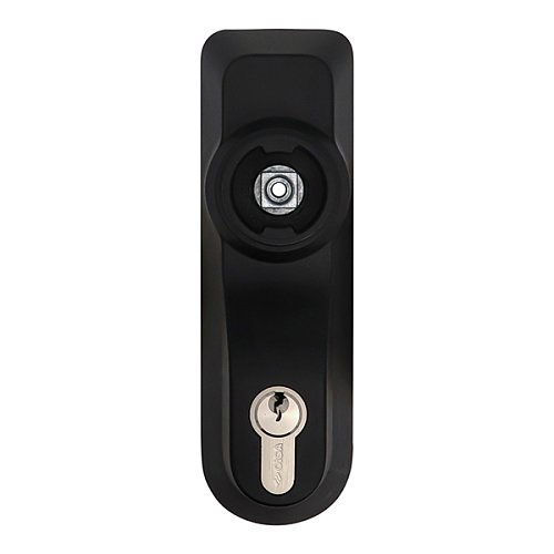 Ручка на планці для накладної антипаніки CISA 07078.68 з циліндром C2000 чорна - Фото №3