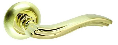 Ручки на розетте KEDR R10.063-AL PB/SB золото/матовое золото - Фото №2