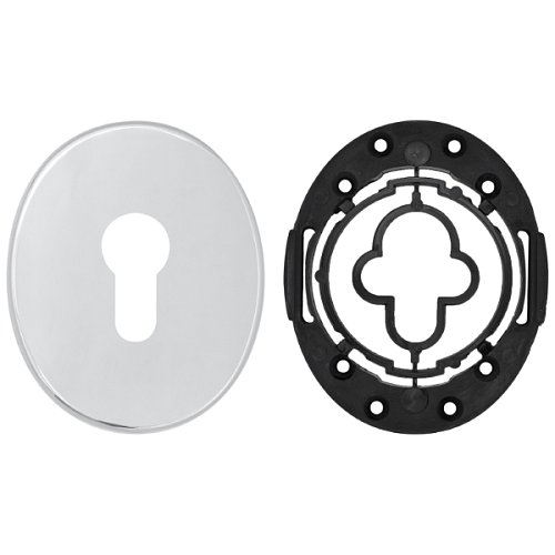 Накладка на серцевину AZZI FAUSTO MY/85X70/CL овальна широка хром полірований - Фото №3