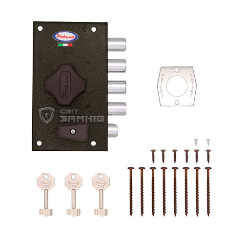 Замок накладний POTENT 1710 (BS45мм) лівий 3 ключа - Фото №5