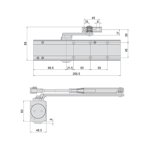 Дотягувач CISA C1610.05.0.90 Professional Plus2 BC STD до 120 кг FIRE чорний - Фото №8