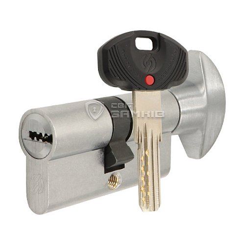 Цилиндр SECUREMME K2 80T (45*35T) матовый хром - Фото №1