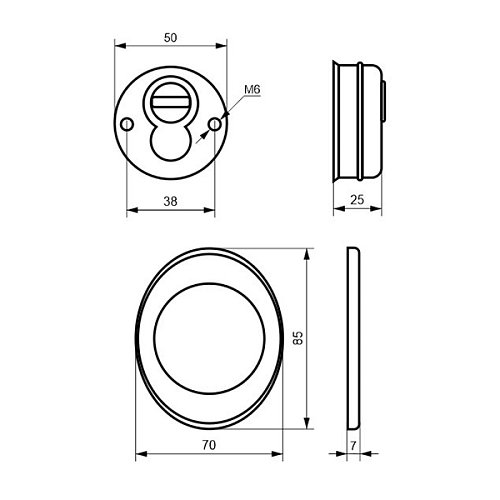 Протектор AZZI FAUSTO F23 Antitubo SB Widia 25 мм 85х70 матовый хром - Фото №5