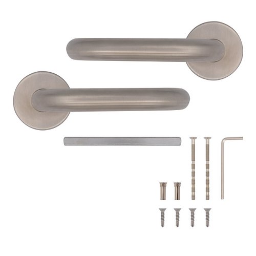 Ручки на розетте ABARO Valencia MM круглая розетта нержавеющая сталь - Фото №7