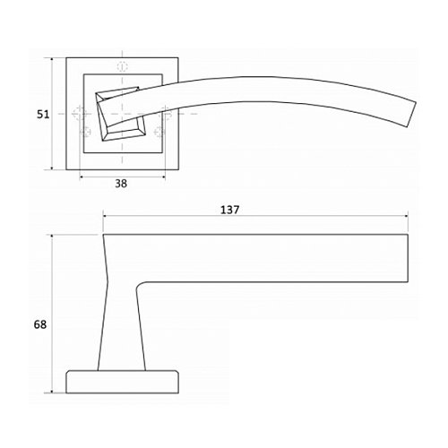 Ручки на розеті APECS Windrose Marin H-18102-A AN античний - Фото №2