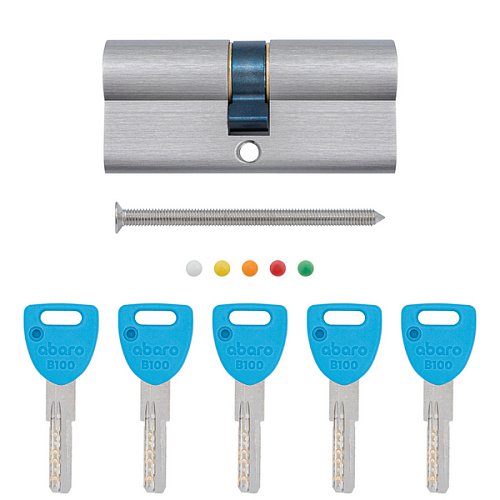 Циліндр ABARO B100 120 (60*60) Ni нікель сатин 5 ключів - Фото №9