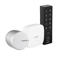 Комплект TEDEE Pro (Розумний замок TEDEE Pro срібло + Хаб білий  + Клавіатура)