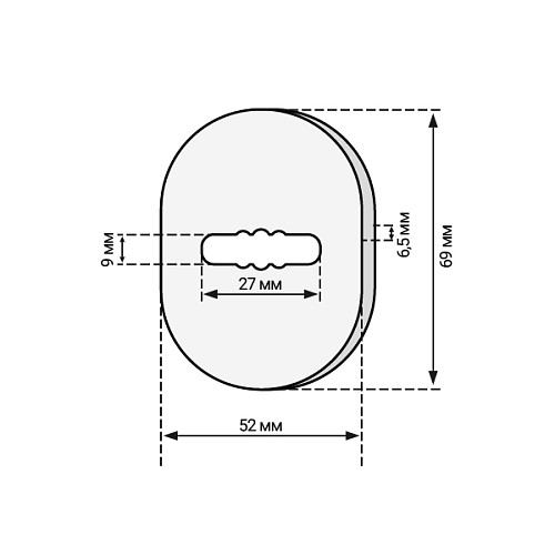 Комплект декоративних накладок KEDR 69/52 СР хром - Фото №3